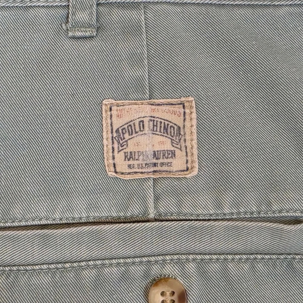 Vintage Old Money Polo Ralph Lauren Andrew Pant 36x32 Sage Green Pleated Chino